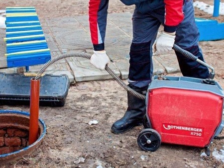 Машина для прочистки труб R750, применение