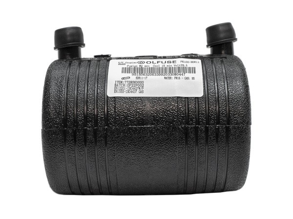 Муфта электросварная PN16 SDR11 PE100 D110 Муфта электросварная PN16 SDR11 PE100 D110
